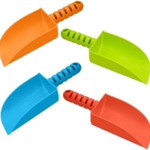 4E's Novelty 4 Pack Shovels 8 Inch, Heavy Duty Plastic Sand Shovel for Kids, - Great for Sandbox Shovels, Snow Shovels, Planting Shovels for Toddlers, Outdoor Digging Sandbox Toys