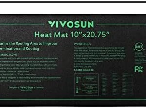 VIVOSUN Durable Waterproof Seedling Heat Mat 10" x 20.75" UL & MET-Certified Warm Hydroponic Heating Pad for Germination, Indoor Gardening, Greenhouse