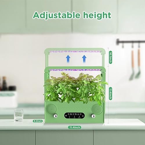 NOVIIML s Growing System 7 Pods Kitchen Herb Garden Indoor Kit with Grow Light, Bluetooth Speaker, Automatic Timer, Plant Germination Kits Countertop Garden for Gifts Healthy Vegetables - Image 3