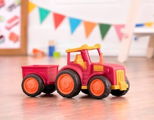 Battat- Wonder Wheels- Red Toy Tractor And Trailer – Farm Toys For Kids, Toddlers – Pretend Play - Recyclable Materials – 1 year + - Image 9