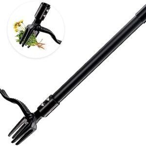 Weed Puller with Long Handle- 63inch - Adjustable Stand Up Weed Puller Tool, Heavy Duty Stand Dandelion Digger Puller, Ergonomic Standing Weeding Puller Tool Weed Picker for Garden Lawn Farmland