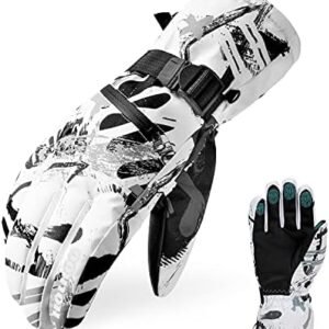 Ski Gloves, Waterproof Snow Gloves -30℉ Winter Gloves for Cold Weather Touchscreen Snowboard Gloves Warm for Men Women