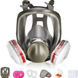Full Face Respirator Mask - Organic Vapor Gas Mask for Painting, Sanding, Welding, Polishing, Perfect for Cutting, Paint Work