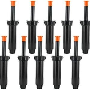 Rain Bird 1800 Series Pop-Up Sprinklers 10 PACK - Nozzles NOT included - RainBird 4" 1804 model pop up irrigation sprinkler for lawn, yard, garden, planter beds