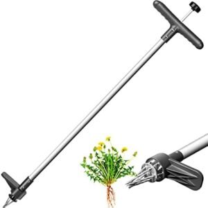 Walensee Upgraded Weed Puller, Stand Up Weeder Hand Tool, Long Handle Garden Weeding Tool with 5 Claws, Hound Weed Puller for Dandelion, Standup Weed Root Pulling Tool and Picker, Grabber (1 Pack)