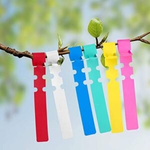 KINGLAKE GARDEN Plant Tags,Tree Tags Plastic Plant Labels,120 Pcs Tree Labels Wrap Around Tree Tags Plant Garden Markers,Garden Tags Tree Plant Tags for Flower beds,Plant Pots