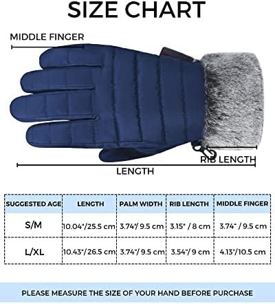 accsa Women Winter Waterproof Snow Gloves 3M Thinsulate Warm Windproof Ski Gloves for Women - Image 7