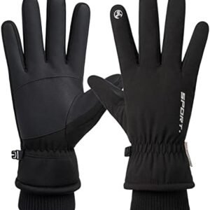Winter Warm Gloves for Men Women Touchscreen Waterproof Thermal Snow Gloves for Cycling Hiking Running Skiing Fishing Outdoor Working
