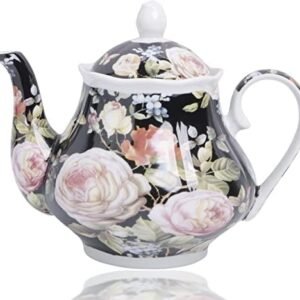 European Style Ceramic Teapot Coffee Pot Water Pot Porcelain Vintage Gift Tea Pot - Moonlight Rose