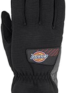 Dickies Winter Water Resistant Work Gloves Men Touchscreen Ready with Thinsulate Lining | Mechanic, Tactical Gloves, Assorted (Black or Grey/Black), X-Large