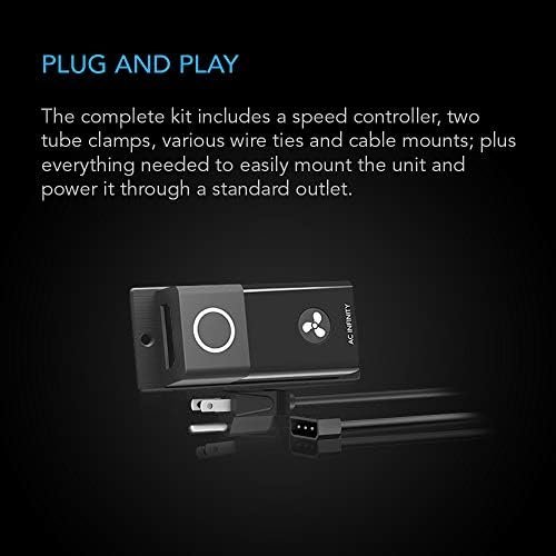 AC Infinity AIRLIFT S14, Shutter Exhaust Fan 14" with Speed Controller, EC Motor - Wall Mount Ventilation and Cooling for Sheds, Attics, Workshops - Image 5