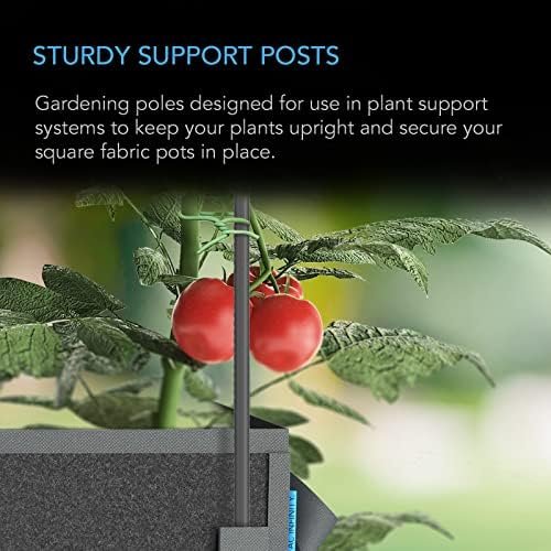 AC Infinity Garden Plant Stakes 24", Sturdy Metal Support Sticks with Protective Plastic Coating, 25-Pack for Tomatoes, Trees, and Vines in Gardening Hydroponics - Image 2