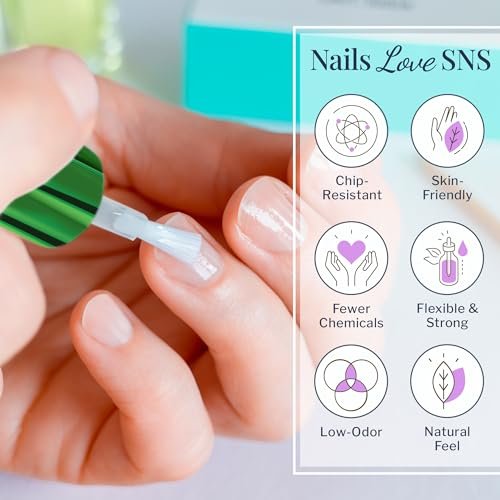 SNS Base Coat Nail Polish for Nail Dip Powder, SenShine Gel Base - Long-Lasting & Fast-Drying Nail Strengtheners Gel Base - Low-Odor & No UV Lamp Required - 0.5 OZ - Image 3
