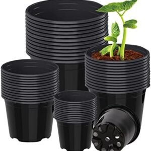 Nursery Pots Variety Pack 3 4 5 6 Inch, 36 Pack Seedling Pots with Drainage Holes, Seed Starting Pots Assorted Sizes for Flower, Succulent, Herb (3 4 5 6 Inch)