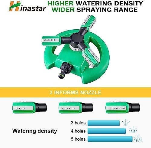 Lawn Sprinkler, Automatic Garden Water Sprinkler, Upgrade 360 Degree Rotation Irrigation System, Large Area Coverage, Sprinkler for Yard, Lawn, Kids and Garden-2 Pack(Light Green)… - Image 4