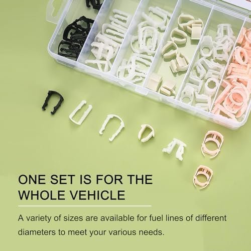 70 PCS Car Fixed Clip Classification Combination Kit, Nylon Material Fuel Hose Line Repair Fastening Clip, Multi-functional Replacement Accessories, Compatible with GM, Ford (Multicolored) - Image 4