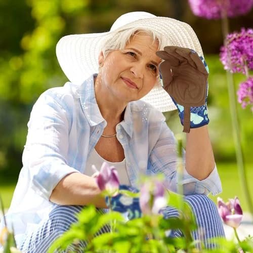 Leather Gardening Gloves Thorn Proof for Women,Womens Garden Work Gloves Gifts,Weed Pulling Gloves for Planting,Pruning - Image 7