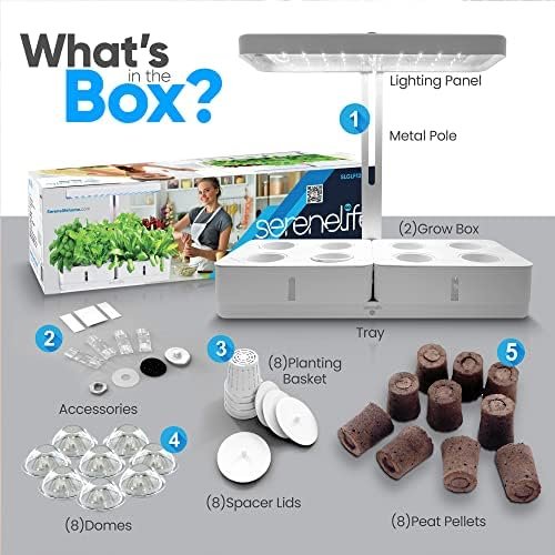 SereneLife 8 Pods Hydroponic Herb Garden, White - Image 8