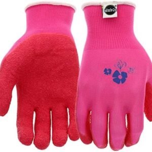 Miracle-Gro MG37168 Lightweight Slip Resistant Gloves - Latex Dipped Gardening Gloves, Latex Coated Palm and Stretch Knit