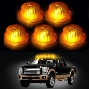 SCITOO Amber Len Round-Shape Cab Marker Cover Lens T10-5-5050-SMD White LED Bulbs For Chevrolet C10 1977-1986 For Chevrolet C10 Pickup 1973-1974 For Chevrolet C10 Suburban 1973-1986 For Chevrolet C20