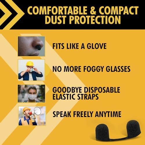 Dust Mask for Nose - Nose Filter Dust Blocker, Disposable Breathable Woodworking, Lawn Mowing, Construction - Image 2