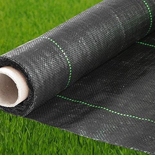 Woven Landscape Fabric – 4Ft x 100Ft, 140GSM Weed Barrier Cloth, Heavy Duty Garden Weed Barrier Fabric Roll, Landscaping Fabric Weed Control W/WeedStop Technology,Commercial Weed Block (Black)