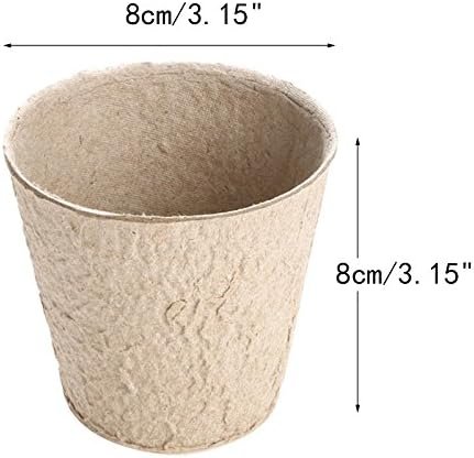 KINGLAKE 100 Pcs 3 Inch Peat Pots, Seeds Starter Pots,Transplant Seedlings Pots with 100 Pcs White Plastic Plant Labels - Image 3