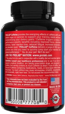 ProLab Caffeine Tablets 200mg - 300ct | Energy Support, Helps Enhance Endurance & Mental Focus, Reduce Fatigue, Pre-Workout, Extra Strength - Image 2