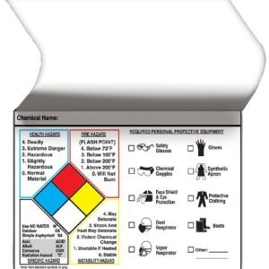 Accuform LZN415 Self-Laminating NFPA Personal Protective Equipment Label, 3.5" Length x 5" Width, Adhesive Vinyl (Pack of 25)