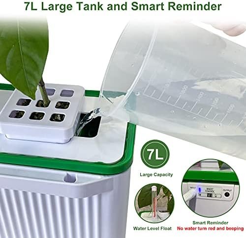 Smart Hydroponic Growing System,7L Indoor Hydroponic Garden Kit for Herb,Zucchini,Tomato,Pepper,Unique Gardening Christmas Gifts for Wife,Husband,Dad (60inch Trellis Without Growlight) - Image 4