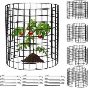 Keten 5 Pack Plant Protector from Animals, 15pcs Metal Mesh to Keep Animals Out, 13.7'' Dia x 13.7'' H Plant Cages, Garden Protection Bunny Barricades from Chicken Squirrels for Flowers & Vegetables…