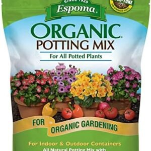 Espoma Organic Potting Soil Mix - All Natural Potting Mix For All Indoor & Outdoor Containers Including Herbs & Vegetables. For Organic Gardening, 4qt. bag. Pack of 1