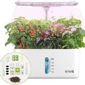 Hydroponics Growing System Indoor Garden: 8 Pods Herb Garden Kit Indoor with LED Grow Light Quiet Smart Water Pump Automatic Timer Healthy Fresh Herbs Vegetables - Hydroponic Planter for Home Kitchen