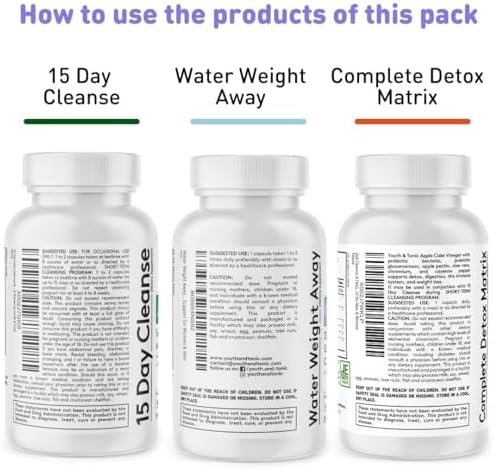 3pk Detox Cleanse Kick Off Weight Management | Colon Cleanser + Water Loss Pills w Dandelion + ACV Full Body Detox + Probiotics | For Flat Stomach, Waistline, Metabolism, Bloating – 90 Pills - Image 7