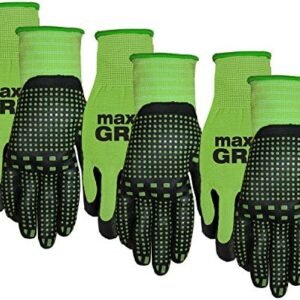 MidWest Gloves & Gear 93P03-SM-AZ-6 Max Grip Packs, 3 Pair, Ladies Green