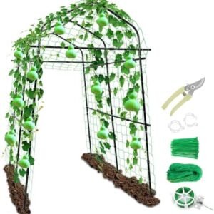 Tall Garden Arch Trellis for Climbing Plants Outdoor,7 ft Arbor Large Arch Tunnel Trellis, Metal Cucumber Trellis, Plant Support Archway Garden Trellis for Vegetables Fruits Flowers Yard