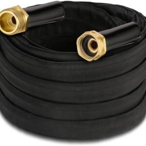 75 FT Garden Hose Non-Expandable Hoses - Kink-Free Yard, RV, Marine&Camper Hose, Ultra-Lightweight Hoses with Extra-Strong Brass Connector - Leakproof No-Expanding Pipe,No Leak