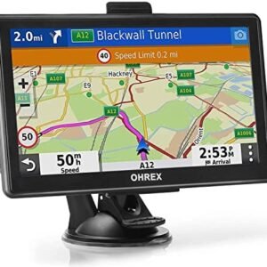 N800 GPS Navigator for Car with Bluetooth, 7” Truck GPS Commercial Drivers, 2024 Maps (Free Lifetime Updates), Semi Trucker GPS Navigation Systems, Custom Truck Routing