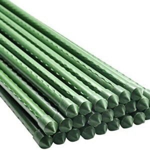 BTSD-home Garden Stakes 4 Ft Steel Plant Stakes Sturdy Tomato Stakes, Pack of 25