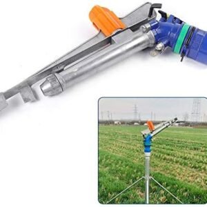 Irrigation Sprinklers,1-2.5inch Agriculture Irrigation Spray Gun Sprinkler, 360°Adjustable High Pressure Watering Sprinkler, Long Throw Jet Field Sprinklers (1 inch Silver+Blue Enhanced)