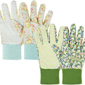 Floral Gardening Gloves for Women/Ladies, Non-Slip Grip Garden Work Gloves, Comfortable Thorn Proof Garden Gloves,Gift