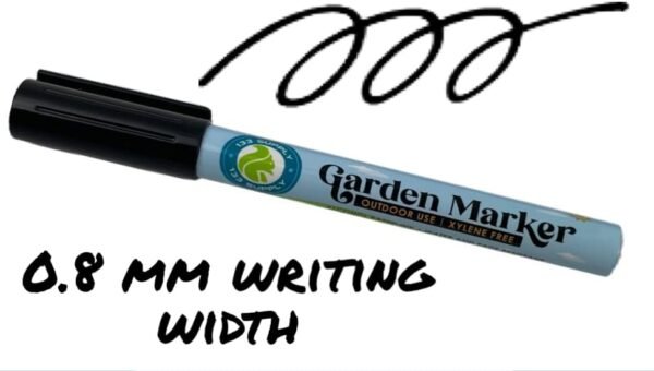 2 Pack Garden Marker Pen Permanent Markers Black (UV Fade Resistant Marker Pens for Plant Markers Garden Markers Waterproof Pen Black Markers Outdoor Marker for Garden Plant Labels 0.8mm) - Image 8