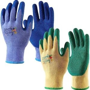 Brook + Bay Garden Gloves for Women, 2 Pairs Gardening Gloves for Women, Rubber Working Gloves for Women, Latex Coated Glove