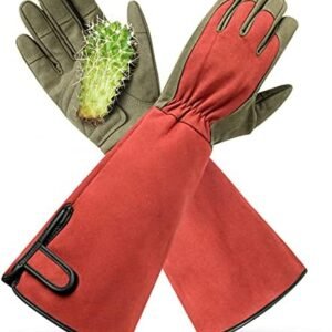 Professional Rose Pruning Thorn Proof Gardening Gloves with Long Forearm Protection for Men and Women