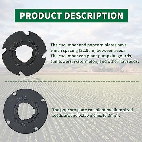 60010 Optional Seed Plate Set Fits EarthWay 1001-B Garden Seeder Contains Light Carrot, Popcorn, Cucumber,Lima Bean, Broccoli,and Blank Customizable Seed Plate. - Image 4
