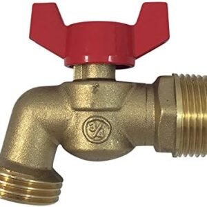 Brass Ball Similar to Arrowhead Brass [79-212] 3/4" Male NPT inlet with 3/4 water hose outlet ideal for gardens and patios Llave de Manguera o Nariz 3/4" Hose Bibb 3/4" Llave de Manguera Esfera Maripo