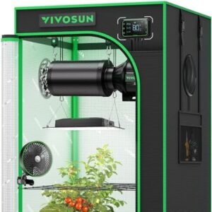 VIVOSUN GIY PRO Smart Grow Tent Kit, 2x2ft 1-Plant System, WiFi-Integrated Automatic Grow System with 2000D Mylar Grow Tent, Full-Spectrum Programmable Grow Light, Enhanced Ventilation & Circulation