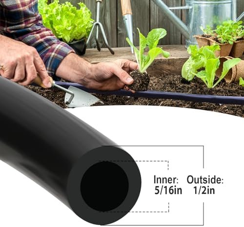 1/2 Inch Drip Irrigation Tubing-49.2Ft/15M Main Tubing Hose for Garden Irrigation System Kit, Plant Watering Irrigation Line Tubing - Image 2