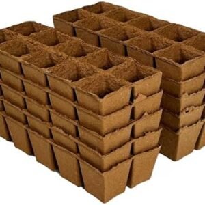 Daniel's Plants Naked Pots | 100 Cell Biodegradable Seed Starter Tray | Natural Plantable For Starting Seedlings | No Peat | 100 Pack 2 Inch Square
