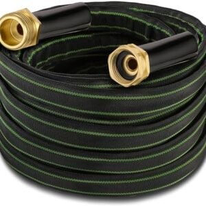 50 ft Non-Expandable Garden Hose - All New 2024 Leak-Proof Technology Water Hose with 3/4" Solid Brass Fittings,Extra Strength Fabric - Ultra Lightweight,Flexible,Durable,Kink-Free, RV,Marine & Camper